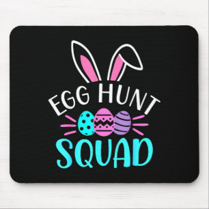 Egg hunt squad shirt hunting season funny easterEg Mouse Mat