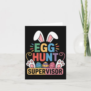 Egg Hunt Supervisor Bunny Paws Easter Party Matchi Card