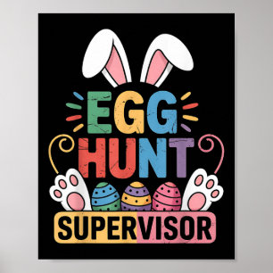 Egg Hunt Supervisor Bunny Paws Easter Party Matchi Poster