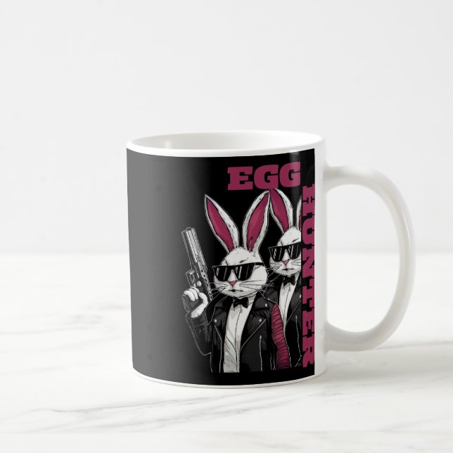 Egg Hunt Supervisor Egg Hunting Party Mum Dad Guns Coffee Mug (Right)