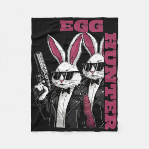 Egg Hunt Supervisor Egg Hunting Party Mum Dad Guns Fleece Blanket