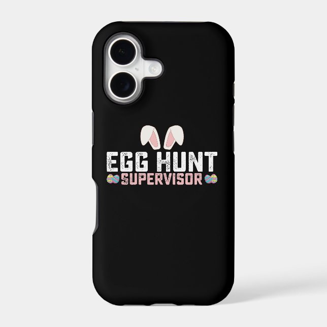 Egg Hunt Supervisor Funny Easter Bunny Rabbit (Back)