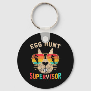 Egg Hunt Supervisor Retro Egg Hunting Party Mum Da Key Ring
