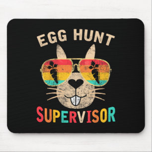 Egg Hunt Supervisor Retro Egg Hunting Party Mum Da Mouse Mat