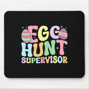 Egg Hunt Supervisor Retro Egg Hunting Party Mum Da Mouse Mat