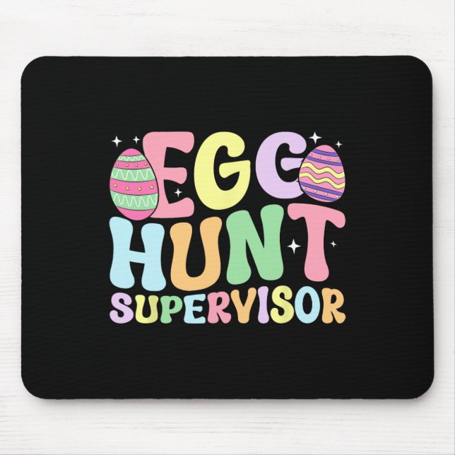 Egg Hunt Supervisor Retro Egg Hunting Party Mum Da Mouse Mat (Front)