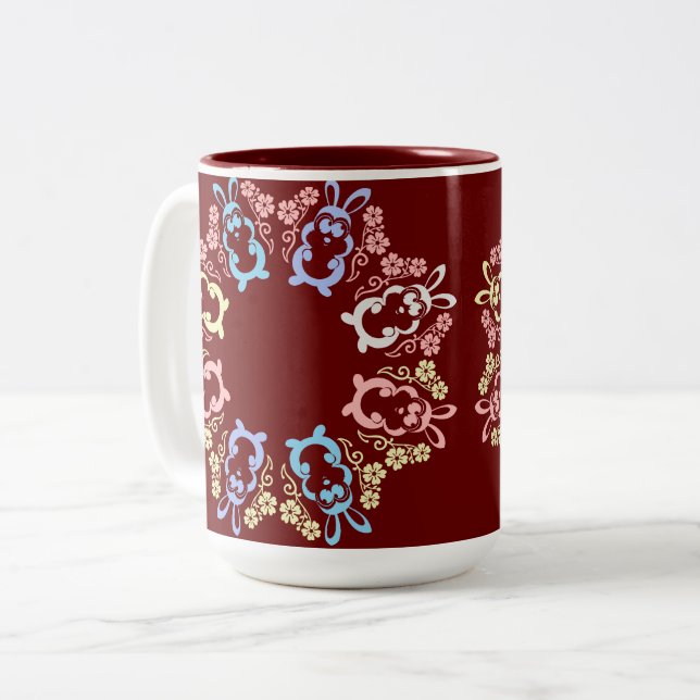 Egg Hunt Supervisor Two-Tone Coffee Mug (Front Left)