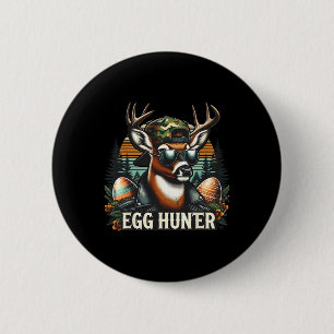Egg Hunter Deer Buck Backward Cap Deer Hunting Eas 6 Cm Round Badge