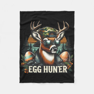 Egg Hunter Deer Buck Backward Cap Deer Hunting Eas Fleece Blanket