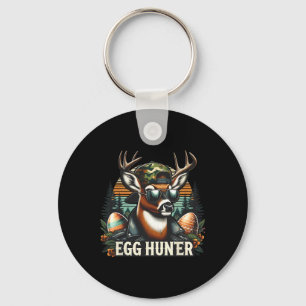 Egg Hunter Deer Buck Backward Cap Deer Hunting Eas Key Ring