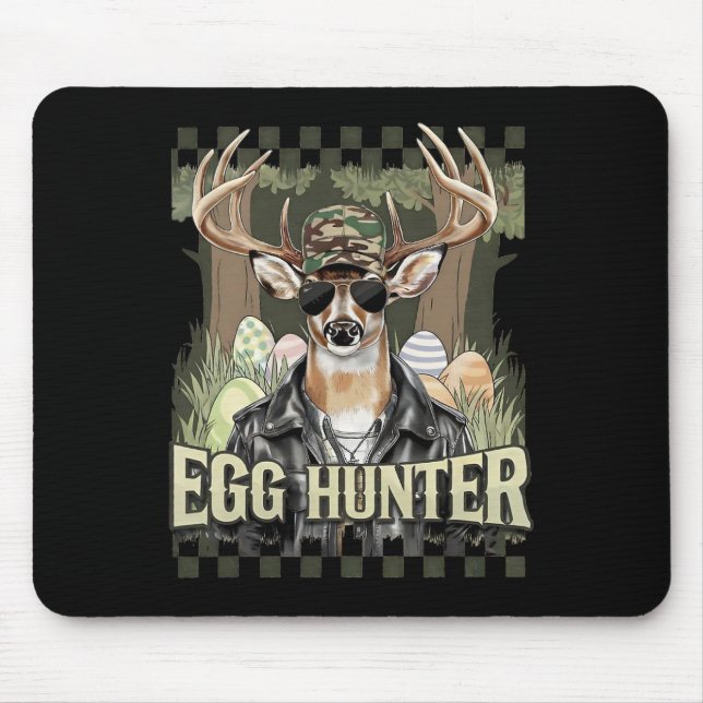 Egg Hunter Deer Buck Byckward Cap Deer Hunting Eas Mouse Mat (Front)