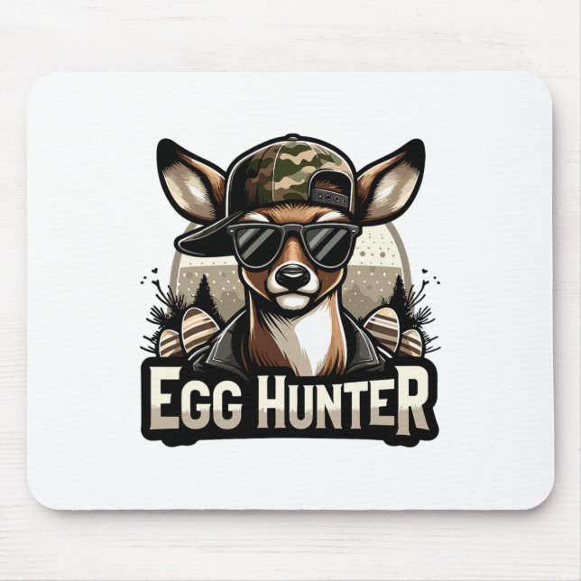 Egg Hunter Deer Buck Byckward Cap Deer Hunting Eas Mouse Mat (Front)
