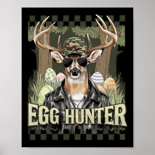 Egg Hunter Deer Buck Byckward Cap Deer Hunting Eas Poster