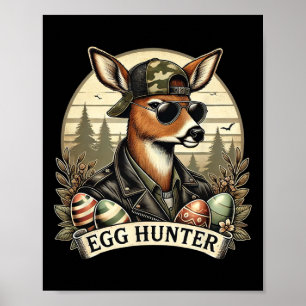 Egg Hunter Deer Buck Byckward Cap Deer Hunting Eas Poster