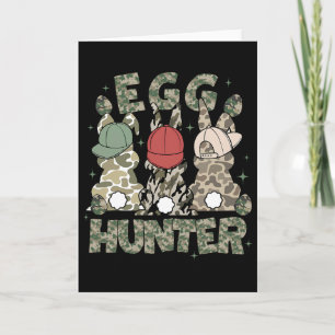 Egg Hunter Deer Buck Camo Cap Deer Hunting Easter Card