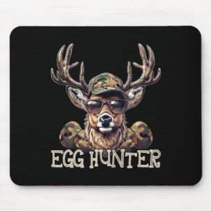 Egg Hunter Deer Buck Camo Cap Deer Hunting Easter Mouse Mat