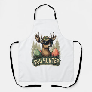 Egg Hunter Deer Buck Happy Easter Day Eggs Boys Ki Apron