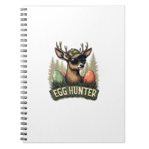 Egg Hunter Deer Buck Happy Easter Day Eggs Boys Ki Notebook