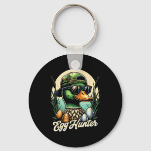 Egg Hunter Funny Easter Duck Egg Hunting Key Ring