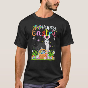 Egg Hunting Bunny Siberian Husky Dog Happy Easter T-Shirt