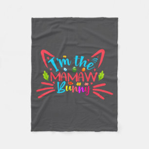 Egg Hunting I M The Mamaw Bunny Easter Fleece Blanket