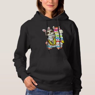 Egg Hunting Llama Bunny Cute Sloth Riding Llama Ea Hoodie