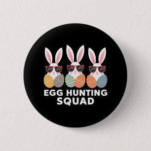 Egg Hunting Squad Boys Girls Easter Family  6 Cm Round Badge