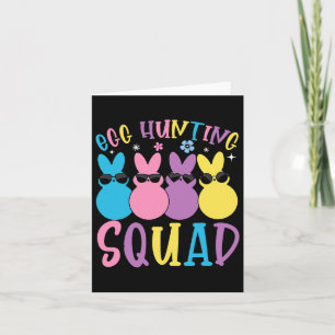 Egg Hunting Squad Crew Family Happy Easter Bunny Card
