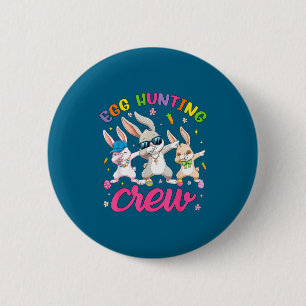 Egg Hunting Squad Crew Family Happy Easter Day Bun 6 Cm Round Badge