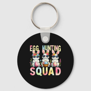 Egg Hunting Squad Easter Day Bunny Egg Hunt Happy  Key Ring