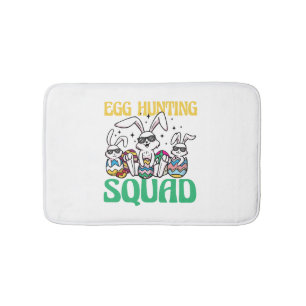 Egg Hunting Squad Easter Funny Kid Easter Egg Hunt Bath Mat