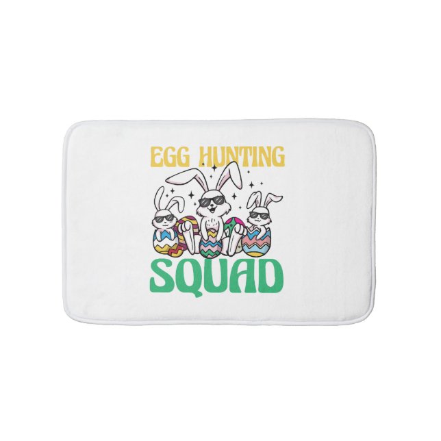 Egg Hunting Squad Easter Funny Kid Easter Egg Hunt Bath Mat (Front)