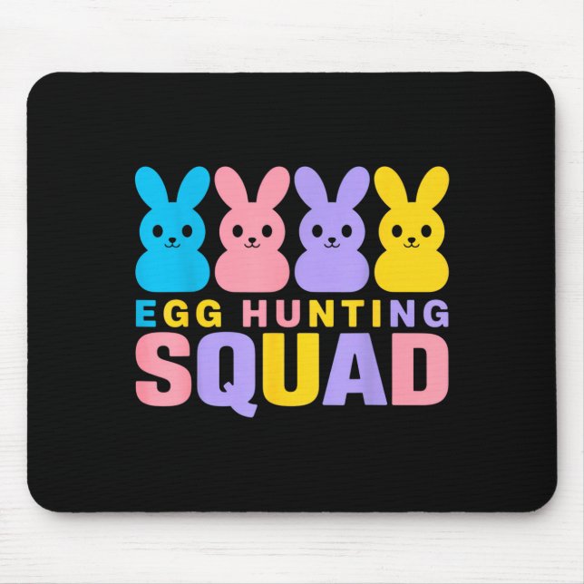 Egg Hunting Squad Funny Easter Bunny Family Event  Mouse Mat (Front)