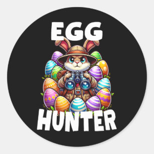 Egg Hunting Squad Graphic Easter Egg Hunt Easter D Classic Round Sticker