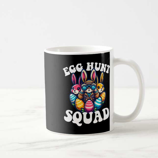 Egg Hunting Squad Graphic Easter Egg Hunt Easter D Coffee Mug (Right)