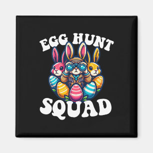 Egg Hunting Squad Graphic Easter Egg Hunt Easter D Magnet