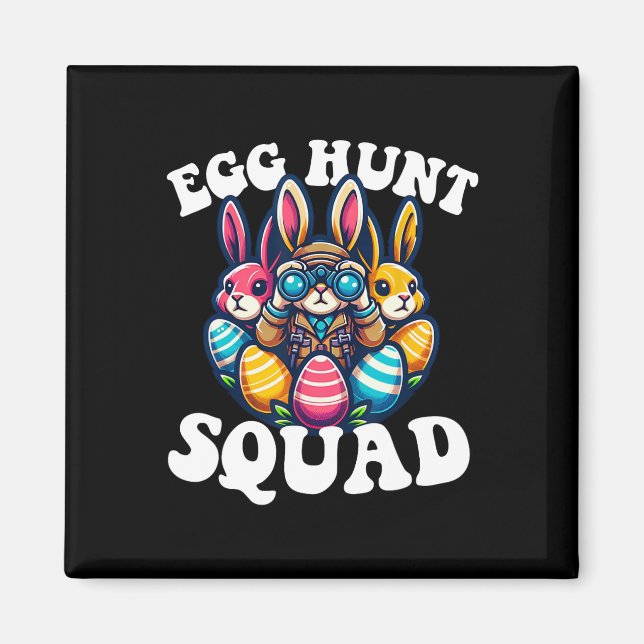 Egg Hunting Squad Graphic Easter Egg Hunt Easter D Magnet (Front)