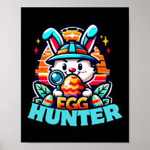 Egg Hunting Squad Graphic Easter Egg Hunt  Poster
