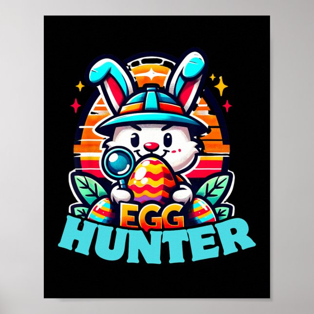 Egg Hunting Squad Graphic Easter Egg Hunt  Poster (Front)