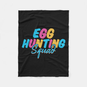 Egg Hunting Squad Happy Easter Day Hunting Season Fleece Blanket