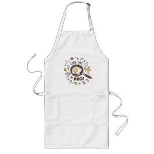 Egg in Pan Illustration – Delicious Breakfast Art Long Apron