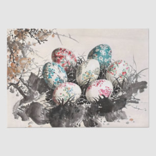 Egg Ink Painting Decoupage Tissue Paper