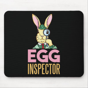 Egg Inspector Easter Bunny Funny Rabbit Egg Huntin Mouse Mat