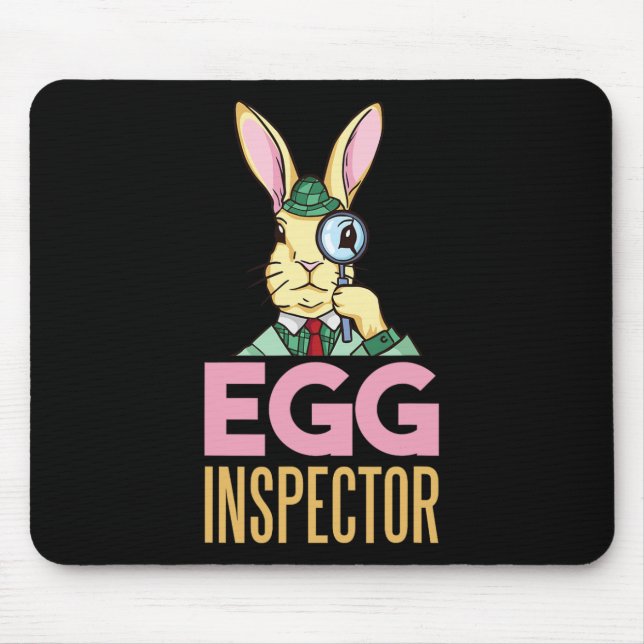 Egg Inspector Easter Bunny Funny Rabbit Egg Huntin Mouse Mat (Front)
