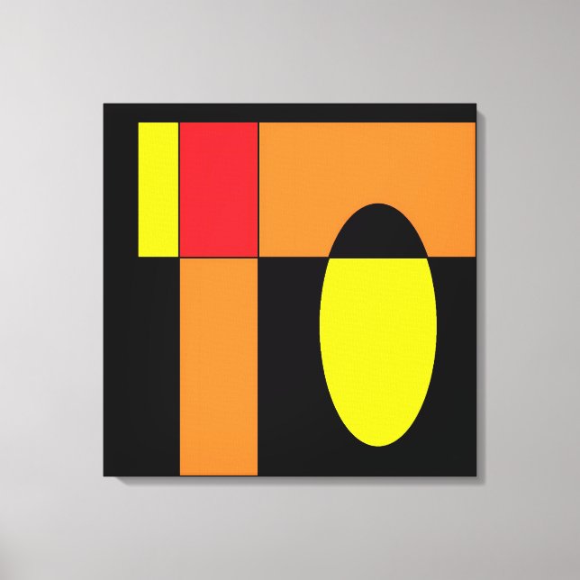 Egg Invader II - Ken Gauge Abstract Art Canvas Print (Front)