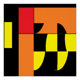 Egg Invader III - Ken Gauge Abstract Art Poster