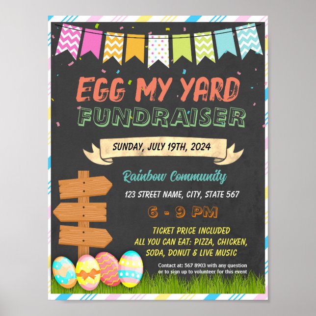 Egg My Yard Fundraiser template Poster (Front)