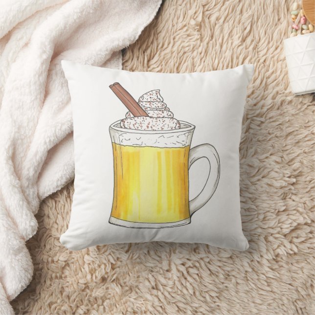 Egg Nog Eggnog Christmas Winter Holiday Drink Cushion (Blanket)