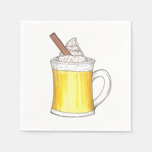 Egg Nog Eggnog Christmas Winter Holiday Drinks Napkin