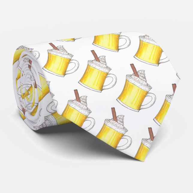 Egg Nog Eggnog Christmas Winter Holiday Foodie Tie (Rolled)
